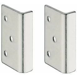 2x Gâche à équerre Pour Serrure Bec De Cane En Applique Symo Acier Porte Intérieure