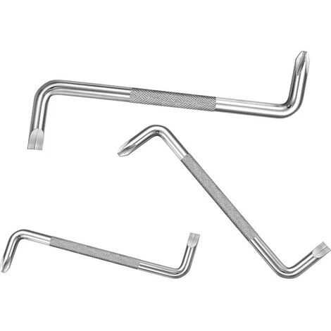 Lilaris Lot De 3 Tournevis Décalés à Tête Fendue Avec Magnétiques, Tournevis De Type Z Avec Philips Et Tête Plate,argent 1 Lilaris Lot De 3 Tournevis Décalés à Tête Fendue Avec Magnétiques, Tournevis De Type Z Avec Philips Et Tête Plate,argent