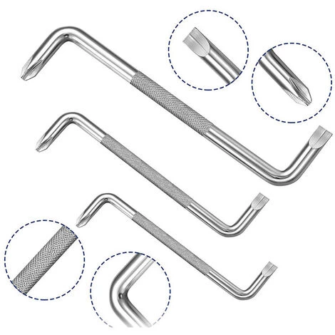 Lilaris Lot De 3 Tournevis Décalés à Tête Fendue Avec Magnétiques, Tournevis De Type Z Avec Philips Et Tête Plate,argent 3 Lilaris Lot De 3 Tournevis Décalés à Tête Fendue Avec Magnétiques, Tournevis De Type Z Avec Philips Et Tête Plate,argent – Image 3