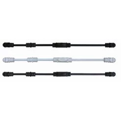 Crémone Rustique Fonctionnelle ROLLINGER + Sachet D'accessoires Pour Tringle 16x8 - Brut - CRF168BT6EBRUT