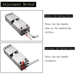 Lilaris Ferme-Ressort De Porte Automatique Réglable Acier Inoxydable Pour Chambre Hôtel Bureau Et Résidence，Une Pièce -Portes Et Fenêtres Magasin 59895167 5