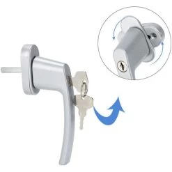 SWANEW Poignée De Fenêtre Poignée De Fenêtre Alu Verrouillable Aluminium Serrure Set Design Gris 4X 7 SWANEW Poignée De Fenêtre Poignée De Fenêtre Alu Verrouillable Aluminium Serrure Set Design Gris 4X -Portes Et Fenêtres Magasin 63763450 3