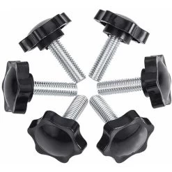 6-Pack M8x25mm Vis De Pouce, étoile En Plastique Moletées Bouton De Serrage à Vis Thumbscrew -Arcenciél