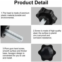 6-Pack M8x25mm Vis De Pouce, étoile En Plastique Moletées Bouton De Serrage à Vis Thumbscrew -Arcenciél -Portes Et Fenêtres Magasin 64126286 4