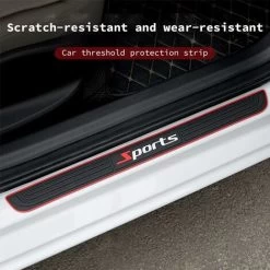 Couvre-seuils De Porte 4 Pièces, Bandes De Protection De Seuil De Porte En Caoutchouc Souple De Haute Qualité, Accessoires De Voiture, Bandes De Protection De Seuil De Porte Anti-rayures, Accessoires -Portes Et Fenêtres Magasin 65629032 4