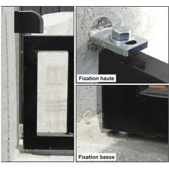 Pivot De Portail Acier Avec Seuil à Sceller - Carré 30 X 30 Mm - Kit Fixation Haute Et Basse