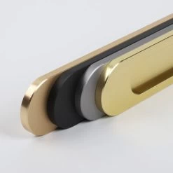 Lot De 2 Poignées De Porte Coulissantes Ovales Auto-adhésives En Alliage D'aluminium Noir Mat Sans Perforation Pour Portes Coulissantes De Grange, Fenêtres, Armoires -Portes Et Fenêtres Magasin 66572629 5