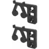 2x Clip Plastique Serrure Espagnolette Meuble Porte Crémone Maintien Position Haute Tige Loquet Cuisine Van Camping Car