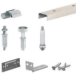 Système Coulissant Pliant SLID'UP 200 Pour Porte De Placard 2 Panneaux - Rail 756 Mm - 14 Kg