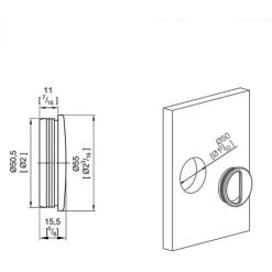 Poignée Cuvette Ronde Diamètre 55 Mm - Plastique Blanc -Portes Et Fenêtres Magasin 72206 4