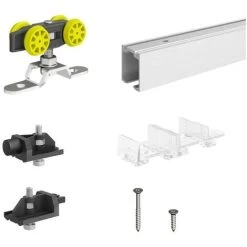 Système Coulissant Slid'UP 160 - Kit Complet Pour Porte Coulissante Simple Jusqu'à 750mm De Largeur Et Jusqu'à 60kg.