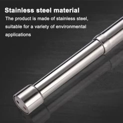 Extensible, Tringle à Vêtements, Placard, Tringle à Vêtements, Acier Inoxydable, Tige De Tension,,,tube De Placard,pour,penderie,,douche,,balcon -Portes Et Fenêtres Magasin 72320784 4