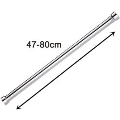 Extensible, Tringle à Vêtements, Placard, Tringle à Vêtements, Acier Inoxydable, Tige De Tension,,,tube De Placard,pour,penderie,,douche,,balcon -Portes Et Fenêtres Magasin 72320784 5