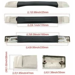 GP Poignée De Bagage Multifonctionnelle De 15.5 Cm Série 115B B007 Pour Valise Noir -Portes Et Fenêtres Magasin 75461722 3