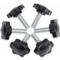 6-Pack M8x25mm Vis De Pouce, étoile En Plastique Moletées Bouton De Serrage à Vis Thumbscrew -Versailles