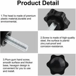 6-Pack M8x25mm Vis De Pouce, étoile En Plastique Moletées Bouton De Serrage à Vis Thumbscrew -Versailles -Portes Et Fenêtres Magasin 76186969 4