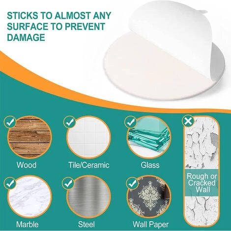 Protections Murales De Boutons De Porte - Plaque Ronde Auto-Adhésive - Coussinets De Pare-Chocs De Porte - Protection De Pare-Chocs De Poignée De Porte Pour Bouton De Porte, Cuisine, Bureau 5 Protections Murales De Boutons De Porte - Plaque Ronde Auto-Adhésive - Coussinets De Pare-Chocs De Porte - Protection De Pare-Chocs De Poignée De Porte Pour Bouton De Porte, Cuisine, Bureau – Image 5