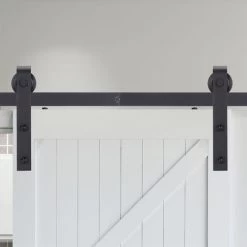 STOEX Quincaillerie Kit De Rail Roulettes Pour Porte Coulissante Hardware Pour Double Porte Suspendue En Bois Sliding Barn Door Hardware - 183CM/10FT 8 STOEX Quincaillerie Kit De Rail Roulettes Pour Porte Coulissante Hardware Pour Double Porte Suspendue En Bois Sliding Barn Door Hardware - 183CM/10FT -Portes Et Fenêtres Magasin 77009088 4