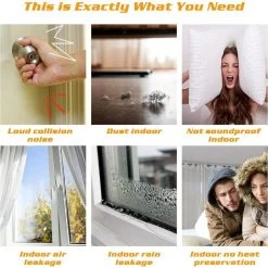 20m Bande De Joint, Auto-adhésif Anticollision Joint De Porte,Joint D'étanchéité De Porte Et Fenêtre Pour Anti-intempéries/isolation Acoustique - 9mmx6mm -Portes Et Fenêtres Magasin 78386253 5