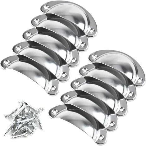 10pcs Poignée De Tiroir Vintage Poignée De Coquille Bouton De Porte Poignée De Meuble Cuisine Poignée Bouton En Forme De Coquille Poignée Bouton De Porte Décoration Rétro Pour Meuble Tiroir, Avec Vis 1 10pcs Poignée De Tiroir Vintage Poignée De Coquille Bouton De Porte Poignée De Meuble Cuisine Poignée Bouton En Forme De Coquille Poignée Bouton De Porte Décoration Rétro Pour Meuble Tiroir, Avec Vis