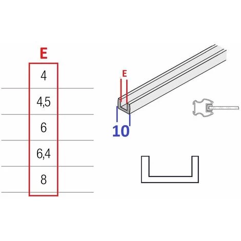 Joint D'étanchéité Vitre Verre En Silicone Translucide 6 Mètres Profil Porte Douche Coulisse Meuble Tablette Vitrine, Hauteur 8mm épaisseur De Verre 8mm 2 Joint D'étanchéité Vitre Verre En Silicone Translucide 6 Mètres Profil Porte Douche Coulisse Meuble Tablette Vitrine, Hauteur 8mm épaisseur De Verre 8mm – Image 2