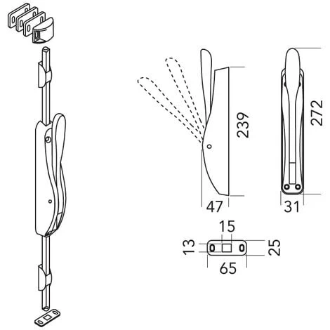 Crémone Pompier DEESSE Série 6887 Finition Blanc - LA CROISEE DS - DS6887-036 3 Crémone Pompier DEESSE Série 6887 Finition Blanc - LA CROISEE DS - DS6887-036 – Image 3