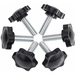 6-Pack M8x25mm Vis De Pouce, étoile En Plastique Moletées Bouton De Serrage à Vis Thumbscrew -