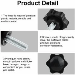 6-Pack M8x25mm Vis De Pouce, étoile En Plastique Moletées Bouton De Serrage à Vis Thumbscrew - -Portes Et Fenêtres Magasin 79219802 4