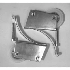 Jeu De Chariots Inférieurs Pour Porte Coulissante 10mm Panneau De Verre Galet Guide Coulisse Fixation Armoire Dressing Placard Poulie Accessoire