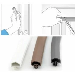 Joint D'isolation Pour Portes Intérieures Feuillure 10mm Hauteur 5,5mm Calfeutrage Rainure Garniture Isolant Protection Rénovation Etanchéité Economie Profil Thermique Flexible Souple, PVC Marron Fonc -Portes Et Fenêtres Magasin 81611496 3