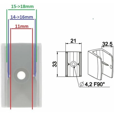 2x Clip Bloqueur De Manivelle Volet Roulant Gris Support Guide Manette Plastique 15mm - 18mm Universel Fenêtre Mur à Visser 2 2x Clip Bloqueur De Manivelle Volet Roulant Gris Support Guide Manette Plastique 15mm - 18mm Universel Fenêtre Mur à Visser – Image 2