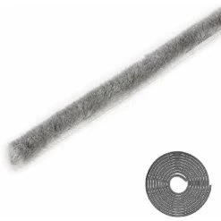 Joint Brosse Non Adhésif Gris Coulissant Bande Anti Poussière Recouvrant Les Trous De Montage Fenêtre Porte Coulissantes Rail Etanchéité Meuble Placard Isolation Verre Vitre, 4,8mm X 4mm X 10m