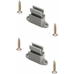 2x Clip Bloqueur De Manivelle Volet Roulant Réglable Gris Support Guide Manette Plastique 14mm Universel Fenêtre Mur à Visser