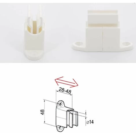 Clip Bloqueur De Manivelle Volet Roulant Réglable Blanc Support Guide Manette Plastique 14mm Universel Fenêtre Mur à Visser 2 Clip Bloqueur De Manivelle Volet Roulant Réglable Blanc Support Guide Manette Plastique 14mm Universel Fenêtre Mur à Visser – Image 2