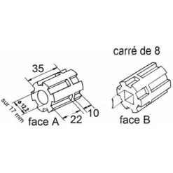 Moyeu D'entraînement Pour Treuil Volet Roulant Crabot Mâle 27mm Sortie Carrée De 8mm D'un Côté Et Ø 12mm De L'autre En Plastique Noir Embout Ouverture Fermeture Fenêtre Store 7 Moyeu D'entraînement Pour Treuil Volet Roulant Crabot Mâle 27mm Sortie Carrée De 8mm D'un Côté Et Ø 12mm De L'autre En Plastique Noir Embout Ouverture Fermeture Fenêtre Store -Portes Et Fenêtres Magasin 85669679 4
