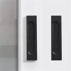 2 Pièces Poignées De Porte Coulissantes Auto-adhésives Poignées Meuble Carrée En Alliage D'Aluminium Sans Perforation Noir