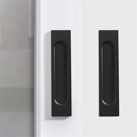 2 Pièces Poignées De Porte Coulissantes Auto-adhésives Poignées Meuble Carrée En Alliage D'Aluminium Sans Perforation Noir 1 2 Pièces Poignées De Porte Coulissantes Auto-adhésives Poignées Meuble Carrée En Alliage D'Aluminium Sans Perforation Noir