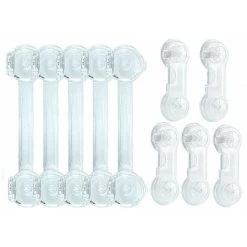 Lot De 10 Verrous De Sécurité Pour Bébé, Mini Verrous De Sécurité Transparents Pour Enfants Pour Placards, Tiroirs, Placards, Réfrigérateur, Réfrigérateur, Ordures