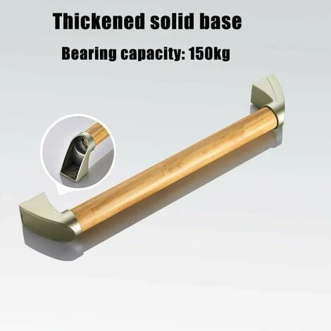 Bois Barre De Maintien Douche Et WC Pour Handicape Barre D'appui Salle De Bain Étanche Antidérapant Poignée De Baignoires Pour Personnes âgées White Wood-54cm,1pcs 3 Bois Barre De Maintien Douche Et WC Pour Handicape Barre D'appui Salle De Bain Étanche Antidérapant Poignée De Baignoires Pour Personnes âgées White Wood-54cm,1pcs – Image 3