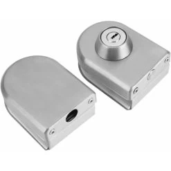 Verrou Porte En Acier Inoxydable Serrure De Sécurité Anti-vol Serrure De Porte Coulissante à Poussoir Sans Cadre Avec Clés -Portes Et Fenêtres Magasin 87488476 5