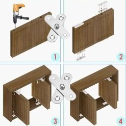 6 Pièces Charnière à Pivot,Porte Pivot,De Charnière De Pivot De Porte Rotative Pour Montage Sur Charnière De Porte Pivotante à 360 Degrés Matériel -Portes Et Fenêtres Magasin 87488712 3