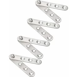 4pcs Charnière Pivot Porte Acier Inox 360 Degré Tournante 60mmx11mm