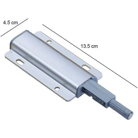 Pièces Ouvre-Porte Push To Open Snap Attrape Tiroirs Push Opener - Argent 3 Pièces Ouvre-Porte Push To Open Snap Attrape Tiroirs Push Opener - Argent – Image 3