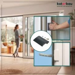 KOTARBAU Poignée De Porte De Balcon En Aluminium - Gris Anthracite - Poignée De Porte De Terrasse De Luxe - Poignée Universelle -Portes Et Fenêtres Magasin 88141911 4