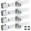 Lot De 4 Verrous De Porte Coulissante En Verre Avec Finition Chromée, Clés Identiques,petites,GU.B/bon Thsinde
