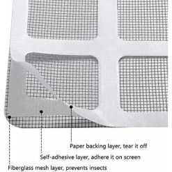 LTDSFHC 20 Pcs Réparation De Bandes Pour Fenêtres, Autocollant De Réparation De Maille D'écran De Porte, Auto-adhésif, Peut être Recadrée, Utilisé Pour Réparer Les Moustiquaires, Gaze (10×10cm) 8 LTDSFHC 20 Pcs Réparation De Bandes Pour Fenêtres, Autocollant De Réparation De Maille D'écran De Porte, Auto-adhésif, Peut être Recadrée, Utilisé Pour Réparer Les Moustiquaires, Gaze (10×10cm) -Portes Et Fenêtres Magasin 88229421 4