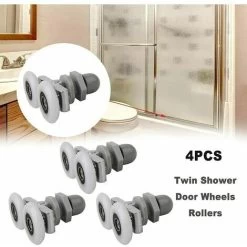 Roulettes Doubles Pour Porte De Douche Roulettes Pour Porte De Douche Roulettes Coulissantes Porte Salle De Bain Douche Rouleau De Douche De Rechange,Pièces De Rechange Pour Salle De Bain 23mm 4 PCS -Portes Et Fenêtres Magasin 88803064 4