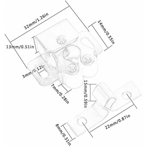 Ferrures De Quincaillerie Meubles Cabinet Attrape Butée De Porte Amortisseur Tampon Aimant Ferme-Serrure À Bille,Red Bronze 5 Ferrures De Quincaillerie Meubles Cabinet Attrape Butée De Porte Amortisseur Tampon Aimant Ferme-Serrure À Bille,Red Bronze – Image 5
