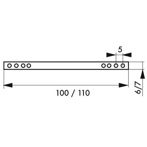 THIRARD - Carré Percé 6x110mm, Accessoire Pour Porte Intérieure 2 THIRARD - Carré Percé 6x110mm, Accessoire Pour Porte Intérieure – Image 2