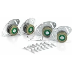 Jeu SEVROLL De 2 Chariots Supérieurs Et 2 Chariots Inférieurs De Porte Coulissante Guide Coulisse Fixation Armoire Dressing Placard Garniture